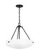 Generation Lighting. - 6615203EN3-112 - Three Light Pendant - Kerrville - Midnight Black