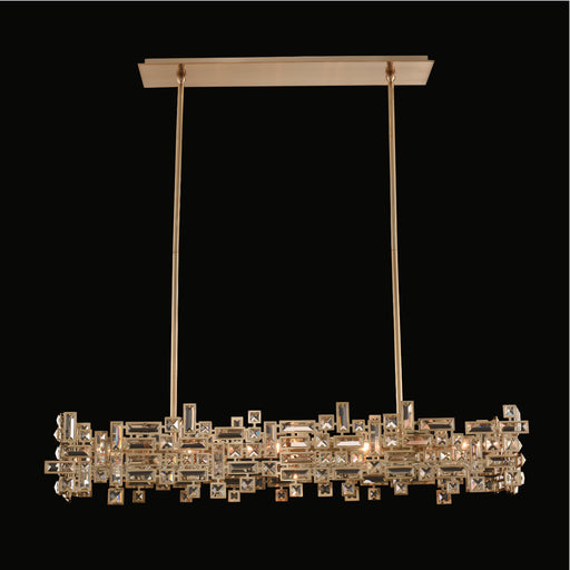 Allegri - 11199-038-FR001 - Eight Light Island Pendant - Vermeer - Brushed Champagne Gold