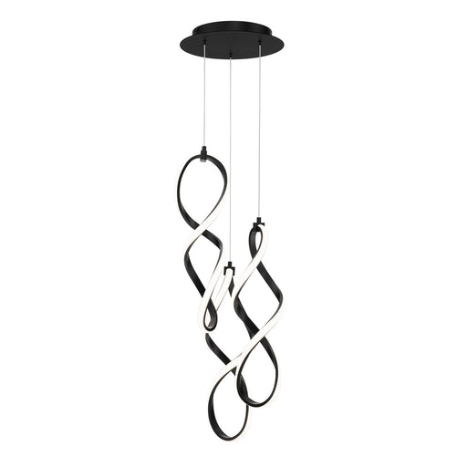 W.A.C. Lighting - PD-47803R-BK - LED Chandelier - Interlace - Black