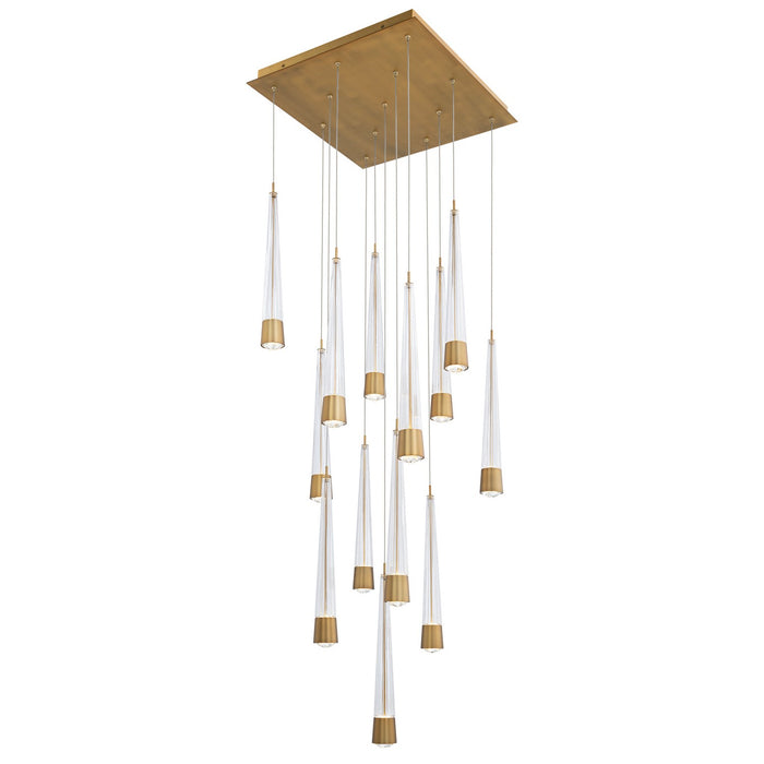 W.A.C. Lighting - PD-59413S-AB - LED Chandelier - Quill - Aged Brass