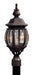 Artcraft - AC8363RU - Three Light Outdoor Post Mount - Classico - Rust