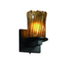 Justice Designs - GLA-8771-16-AMBR-MBLK - One Light Wall Sconce - Veneto Luce - Matte Black