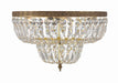 Crystorama - 718-OB-CL-MWP - Four Light Flush Mount - Ceiling Mount - Olde Brass