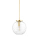 Hudson Valley - 2713-AGB - One Light Pendant - Bay Ridge - Aged Brass