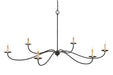 Currey and Company - 9267 - Six Light Chandelier - Saxon - Zanzibar Black