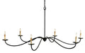 Currey and Company - 9267 - Six Light Chandelier - Saxon - Zanzibar Black