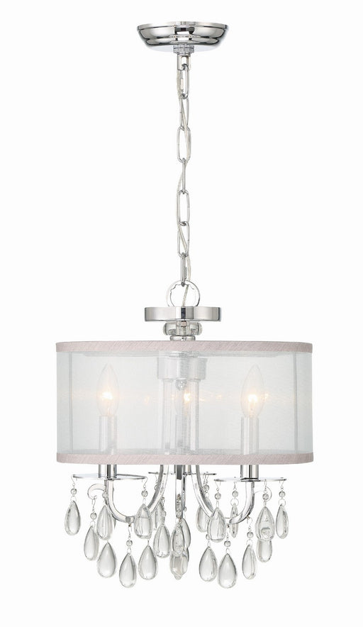 Crystorama - 5623-CH - Three Light Mini Chandelier - Hampton - Polished Chrome