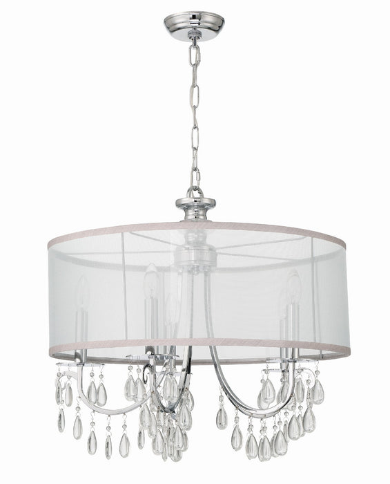 Crystorama - 5625-CH - Five Light Chandelier - Hampton - Polished Chrome