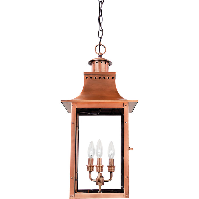 Quoizel - CM1912AC - Three Light Outdoor Hanging Lantern - Chalmers - Aged Copper