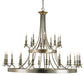 Currey and Company - 9582 - 30 Light Chandelier - Lodestar - Granello Silver Leaf/Antique Gold Leaf