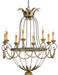 Currey and Company - 9948 - Eight Light Chandelier - Elegance - Etruscan/Gold Leaf