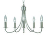 Framburg - 1004 PS - Five Light Chandelier - Maisonette - Polished Silver