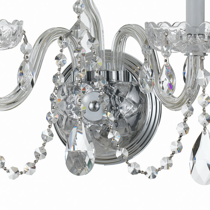 Crystorama - 1033-CH-CL-MWP - Three Light Wall Sconce - Traditional Crystal - Polished Chrome