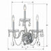 Crystorama - 1033-CH-CL-MWP - Three Light Wall Sconce - Traditional Crystal - Polished Chrome