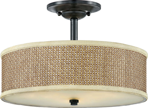 Quoizel - ZE1717K - Three Light Semi-Flush Mount - Zen - Mystic Black