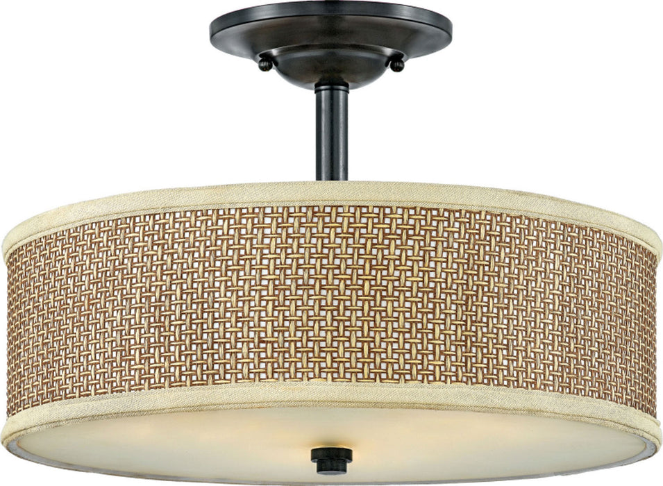 Quoizel - ZE1717K - Three Light Semi-Flush Mount - Zen - Mystic Black