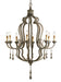 Currey and Company - 9010 - Eight Light Chandelier - Waterloo - Washed Gray