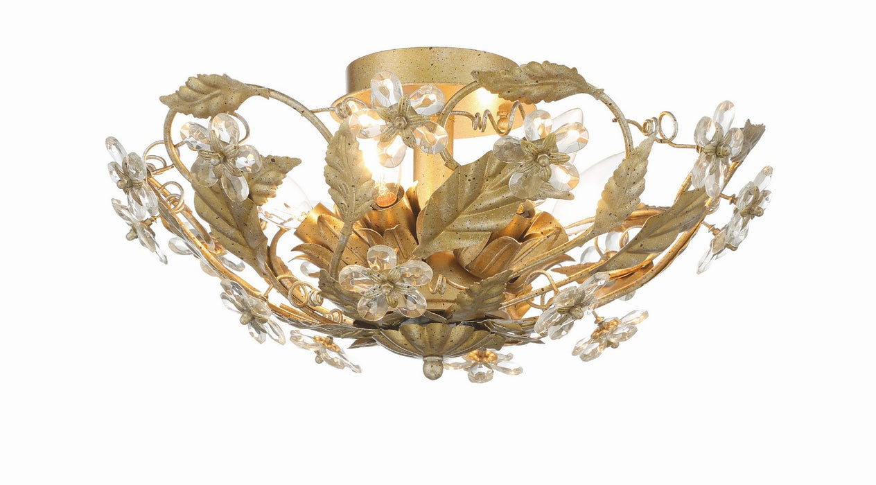 Crystorama - 5316-GL - Six Light Semi Flush Mount - Paris Market - Gold Leaf