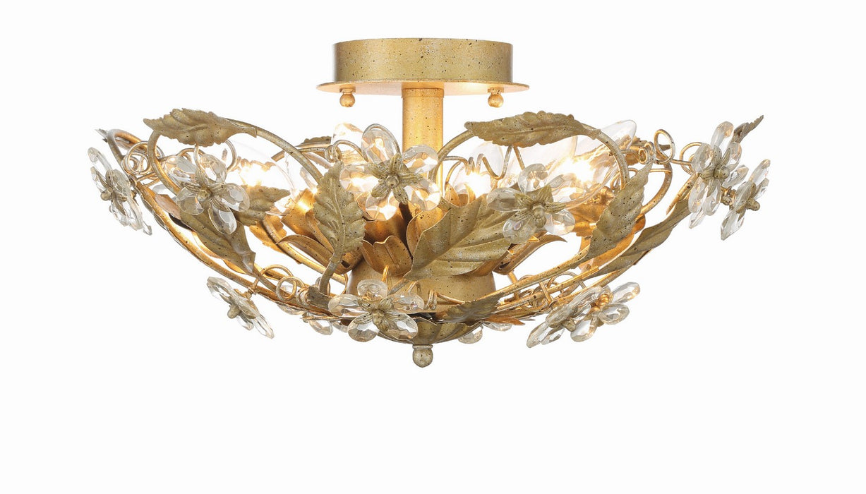 Crystorama - 5316-GL - Six Light Semi Flush Mount - Paris Market - Gold Leaf