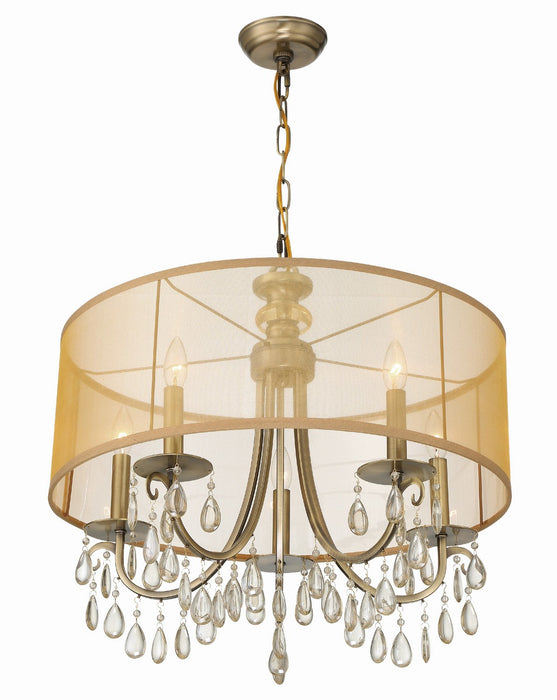 Crystorama - 5625-AB - Five Light Chandelier - Hampton - Antique Brass