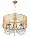 Crystorama - 5625-AB - Five Light Chandelier - Hampton - Antique Brass