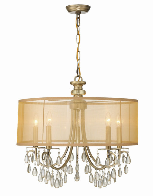 Crystorama - 5625-AB - Five Light Chandelier - Hampton - Antique Brass