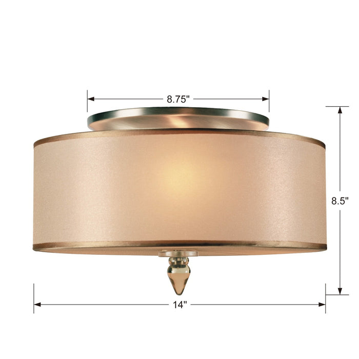 Crystorama - 9503-AB - Three Light Flush Mount - Luxo - Antique Brass