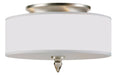 Crystorama - 9503-SN - Three Light Flush Mount - Luxo - Satin Nickel