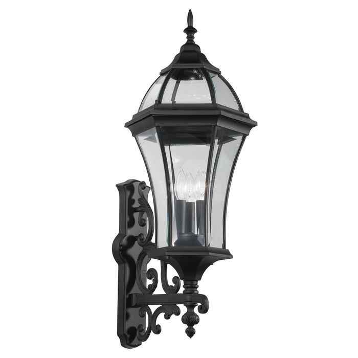 Kichler - 49185BK - Three Light Outdoor Wall Mount - Townhouse - Black