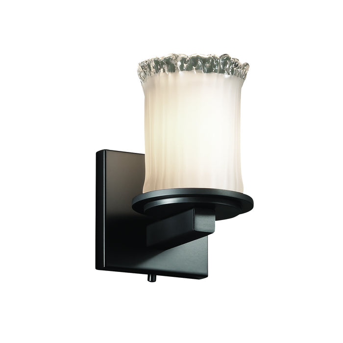 Justice Designs - GLA-8771-16-WTFR-MBLK - One Light Wall Sconce - Veneto Luce - Matte Black