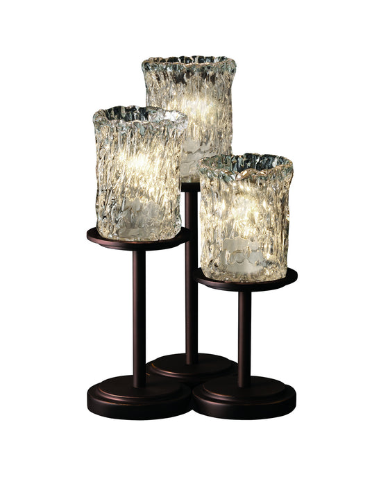 Justice Designs - GLA-8797-16-CLRT-DBRZ - Three Light Table Lamp - Veneto Luce - Dark Bronze