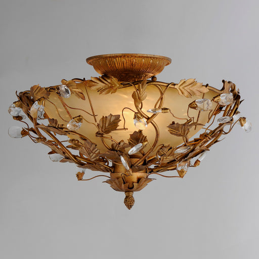 Maxim - 2859EG - Three Light Semi-Flush Mount - Elegante - Etruscan Gold