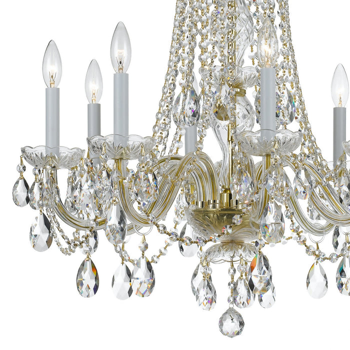 Crystorama - 1138-PB-CL-MWP - Eight Light Chandelier - Traditional Crystal - Polished Brass