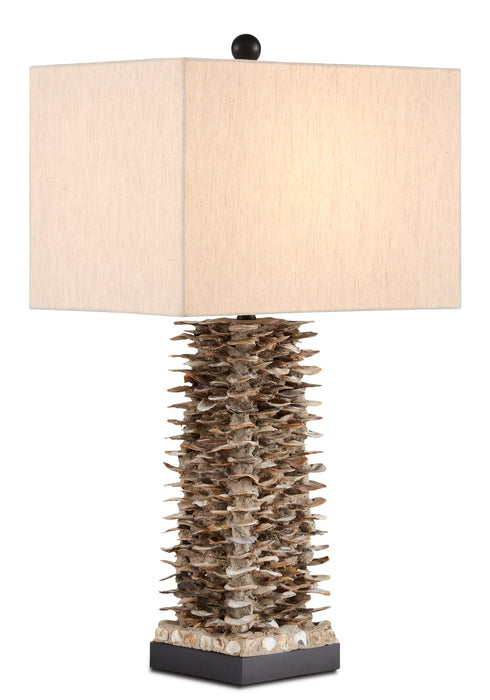 Currey and Company - 6862 - One Light Table Lamp - Villamare - Natural/Satin Black