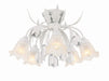 Crystorama - 4810-WW - Five Light Semi Flush Mount - Southport - Wet White