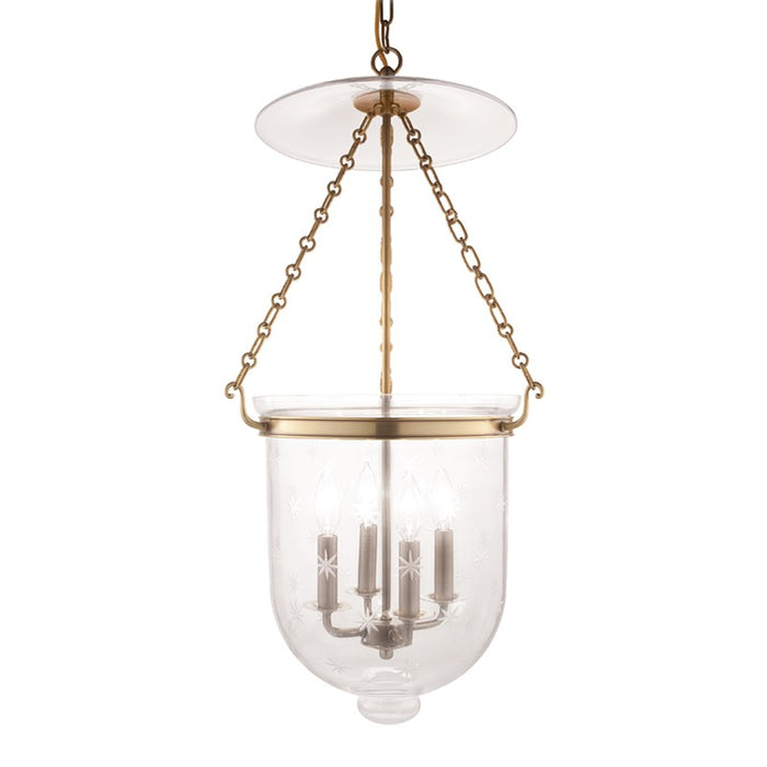 Hudson Valley - 255-AGB-C3 - Four Light Pendant - Hampton - Aged Brass