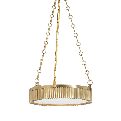 Hudson Valley - 516-AGB - Four Light Pendant - Lynden - Aged Brass