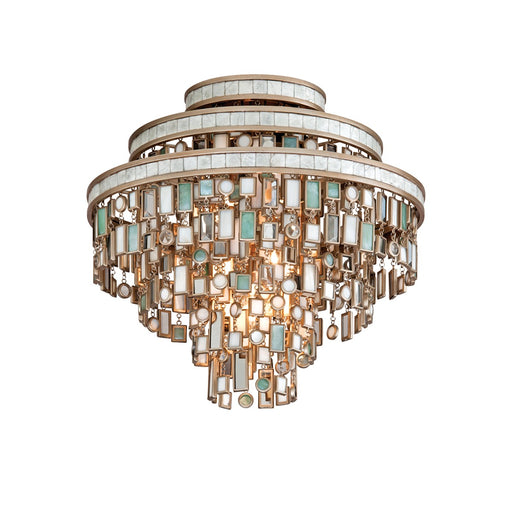 Corbett Lighting - 142-33-CPL - Three Light Semi Flush Mount - Dolcetti - Champagne Leaf