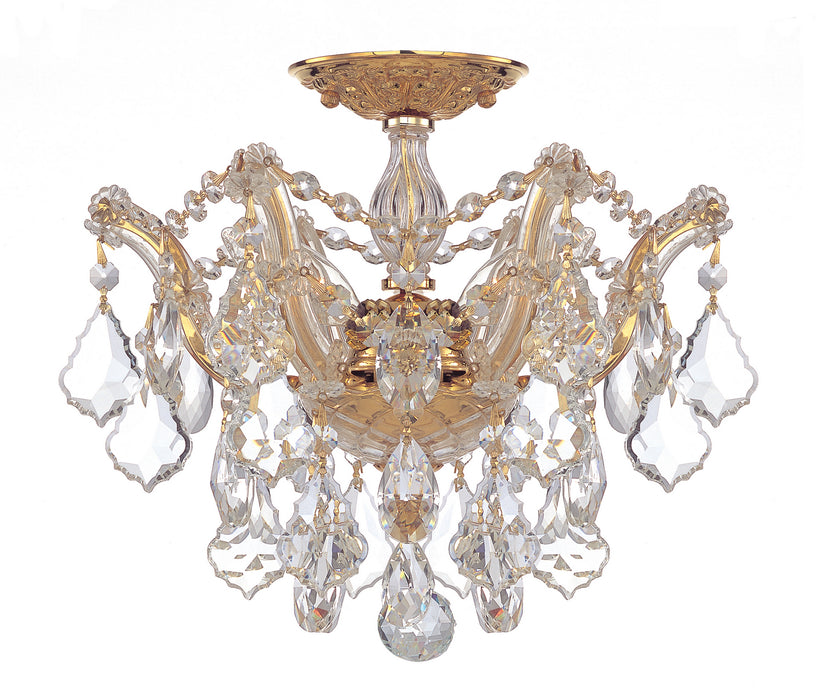 Crystorama - 4430-GD-CL-MWP - Three Light Semi Flush Mount - Maria Theresa - Gold