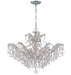 Crystorama - 4439-CH-CL-MWP - Six Light Chandelier - Maria Theresa - Polished Chrome