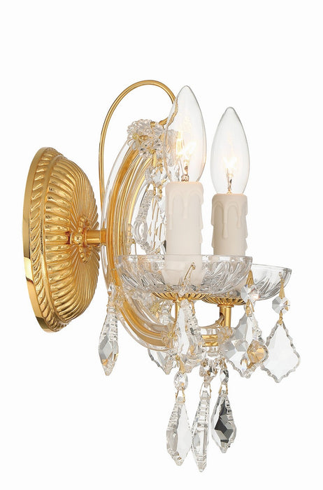 Crystorama - 4472-GD-CL-MWP - Two Light Wall Sconce - Maria Theresa - Gold