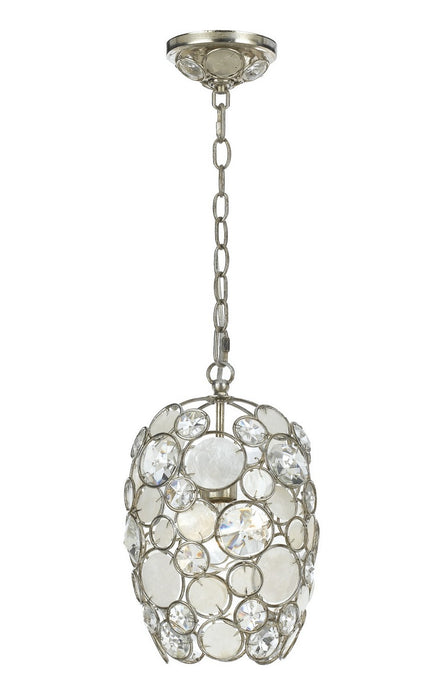 Crystorama - 523-SA - One Light Mini Chandelier - Palla - Antique Silver