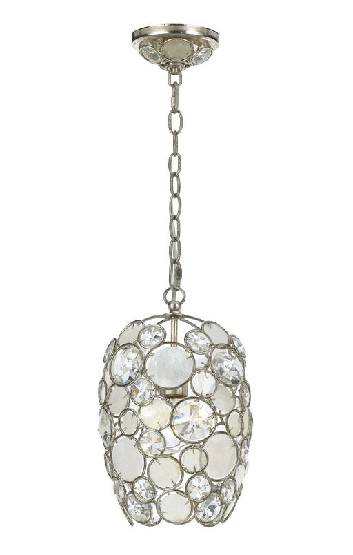 Crystorama - 523-SA - One Light Mini Chandelier - Palla - Antique Silver