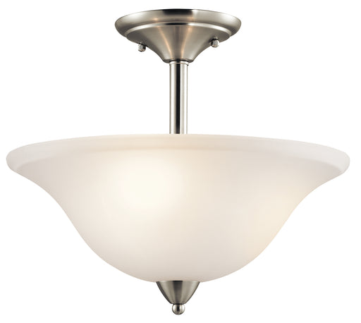 Kichler - 42879NI - Three Light Semi Flush Mount - Nicholson - Brushed Nickel