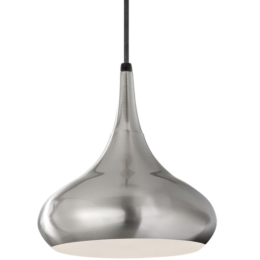 Generation Lighting. - P1253BS - One Light Pendant - Belle - Brushed Steel