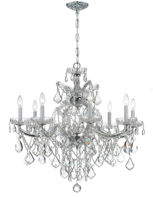 Crystorama - 4409-CH-CL-MWP - Nine Light Chandelier - Maria Theresa - Polished Chrome