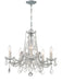 Crystorama - 4476-CH-CL-MWP - Five Light Mini Chandelier - Maria Theresa - Polished Chrome