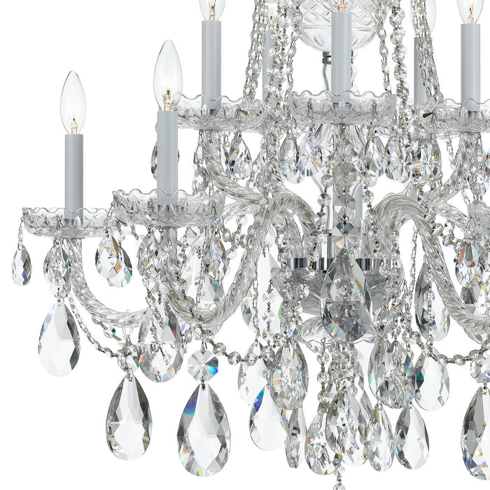 Crystorama - 1110-CH-CL-MWP - Ten Light Chandelier - Traditional Crystal - Polished Chrome