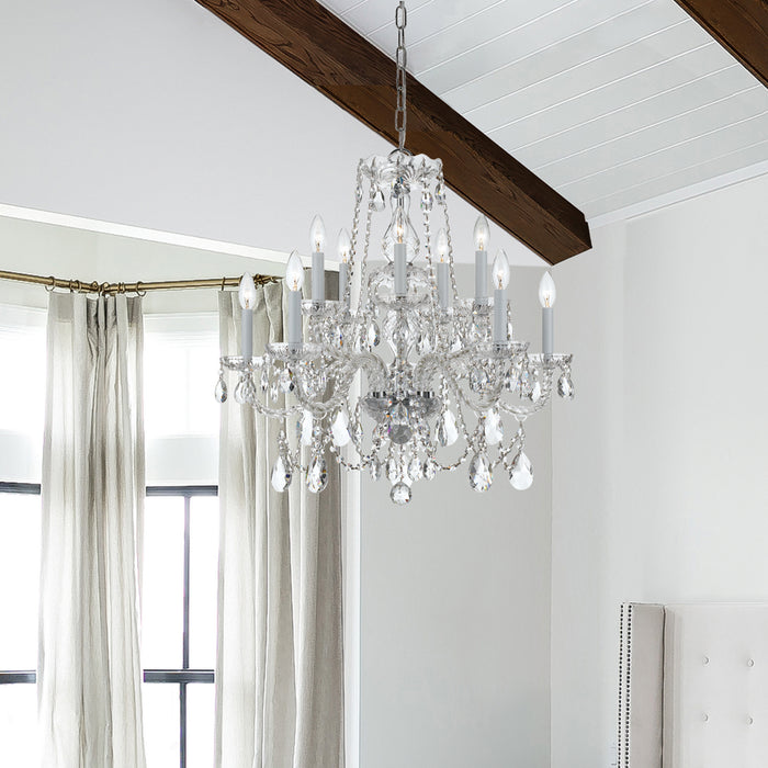 Crystorama - 1130-CH-CL-MWP - Ten Light Chandelier - Traditional Crystal - Polished Chrome