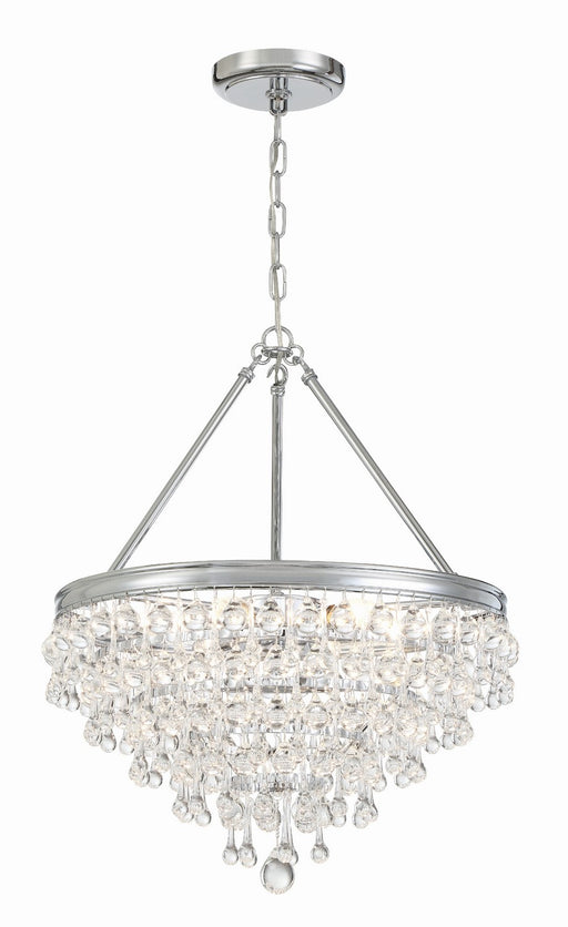 Crystorama - 136-CH - Six Light Chandelier - Calypso - Polished Chrome